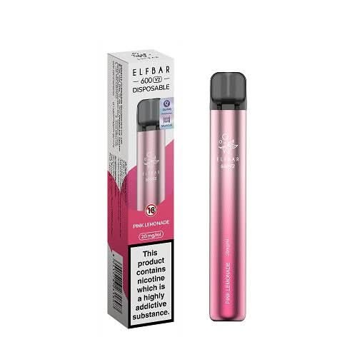 Elfbar 600 V2 Disposable Vape - 20MG -Pink Lemonade