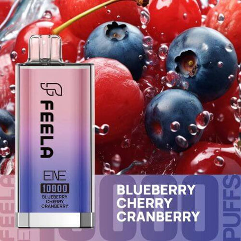 Elux Feela 10000 Disposable Vape Pod Device 20MG - Eliquid Base-Blueberry Cherry Cranberry