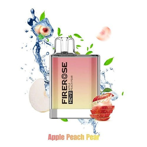 Elux Firerose Nova 600 Puff Disposable Vape Device - Eliquid Base-Apple Peach Pear