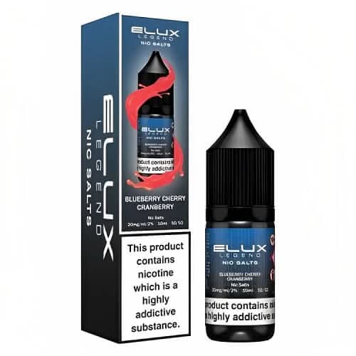 Elux Legend 10ml Nic Salt - Pack of 10 - Blueberry Cherry Cranberry