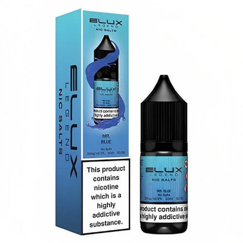 Elux Legend 10ml Nic Salt - Pack of 10 - Eliquid Base-Mr Blue
