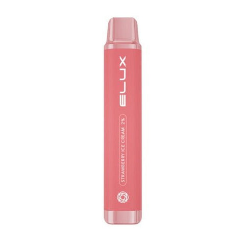 Elux Pro 600 Puffs Disposable Vape Pod Device | 20MG Pack of 3 - Eliquid Base-Strawberry Ice Cream