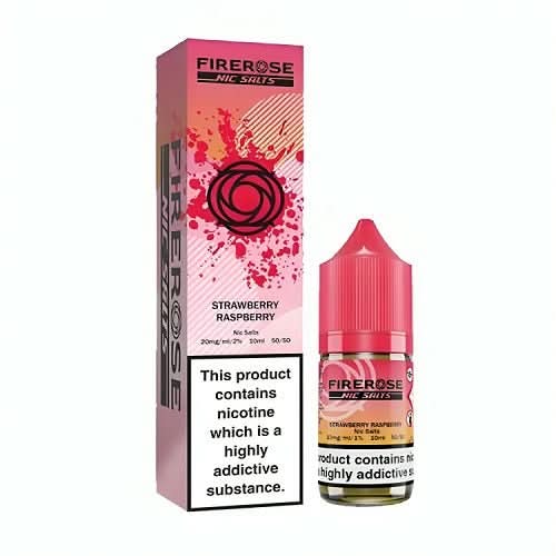 Firerose 5000 10ml Nic Salt E-Liquid - Pack of 10 - Strawberry Raspberry