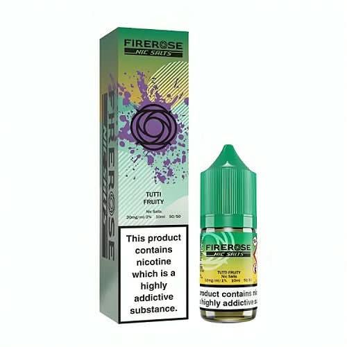 Firerose 5000 10ml Nic Salt E-Liquid - Pack of 10 - Tutti Fruity