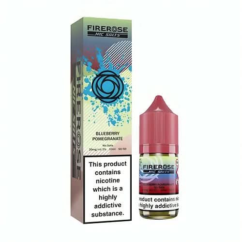 Firerose 5000 10ml Nic Salt E-Liquid - Pack of 10 -Blueberry Pomegranate