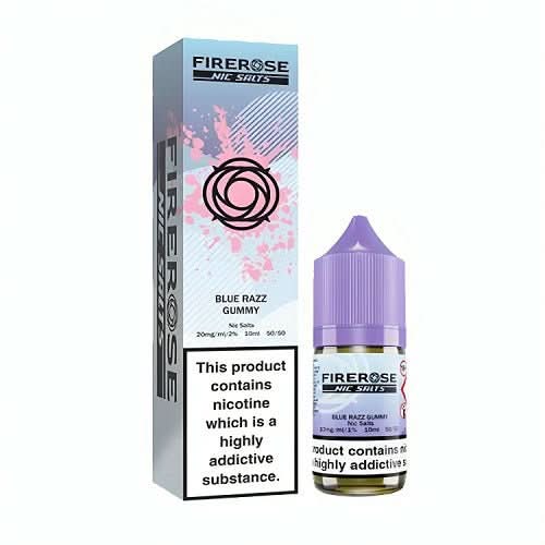 Firerose 5000 10ml Nic Salt E-Liquid - Pack of 10 - Blue Razz Gummy