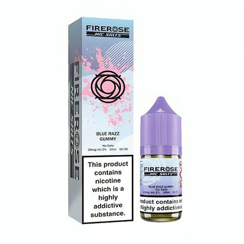 Firerose 5000 10ml Nic Salt E-Liquid - Pack of 10 - Eliquid Base-Blue Razz Gummy