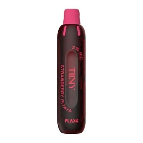 Flask Tiiny 600 Puffs Disposable Vape Pod Device - Pack of 10 - Eliquid Base-Strawberry Pitaya
