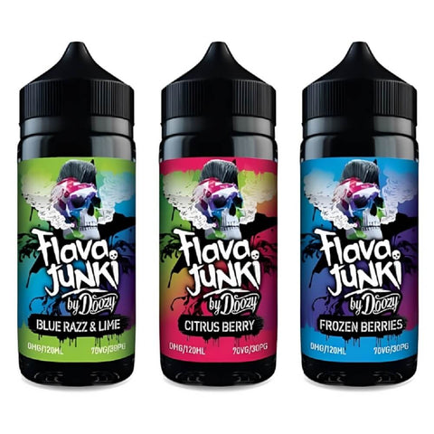 Flava Junki by Doozy Vape Shortfill 100ml E-Liquid - Eliquid Base-Blue Razz & Lime