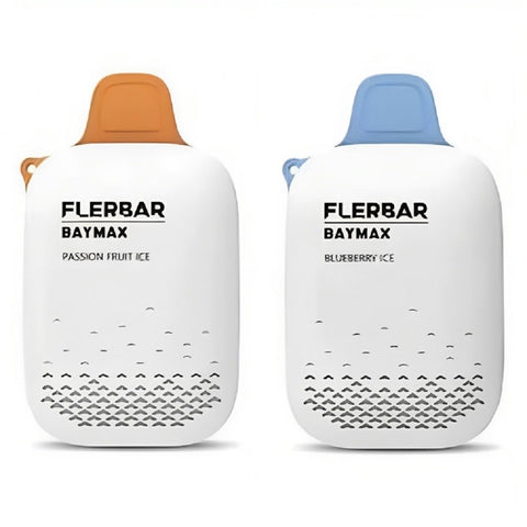 FlerBar Baymax 3500 Puff Disposable Vape Zero Nicotine Box of 5 - Eliquid Base-Apple Ice