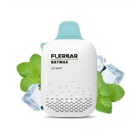 FlerBar Baymax 3500 Puff Disposable Vape Zero Nicotine Box of 5 - Eliquid Base-Ice Mint