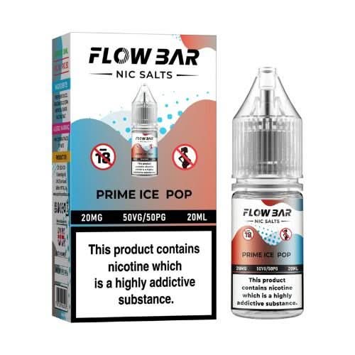 Flow Bar Nic Salts 10ml - Pack of 10 -Prime Ice Pop