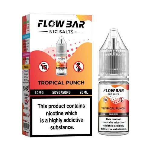 Flow Bar Nic Salts 10ml - Pack of 10 -Tropical Punch