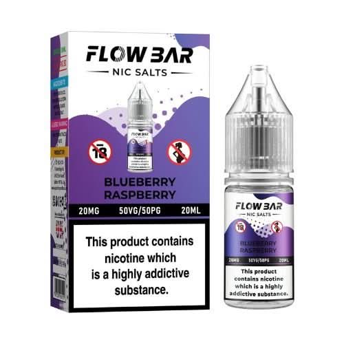 Flow Bar Nic Salts 10ml - Pack of 10 -Blueberry Raspberry