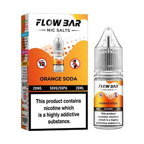 Flow Bar Nic Salts Pack of 10 - Eliquid Base-Orange Soda