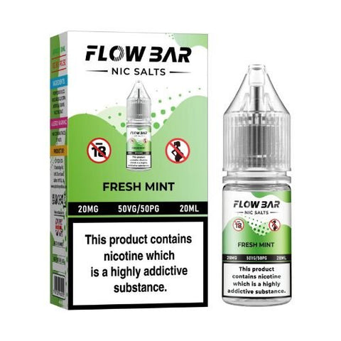 Flow Bar Nic Salts Pack of 10 - Eliquid Base-Fresh Mint