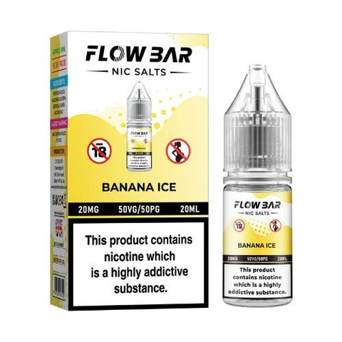 Flow Bar Nic Salts Pack of 10 - Eliquid Base-Banana Ice