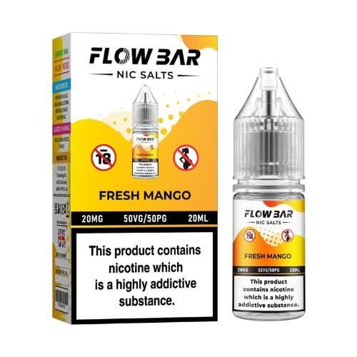 Flow Bar Nic Salts 10ml - Pack of 10 -Fresh Mango