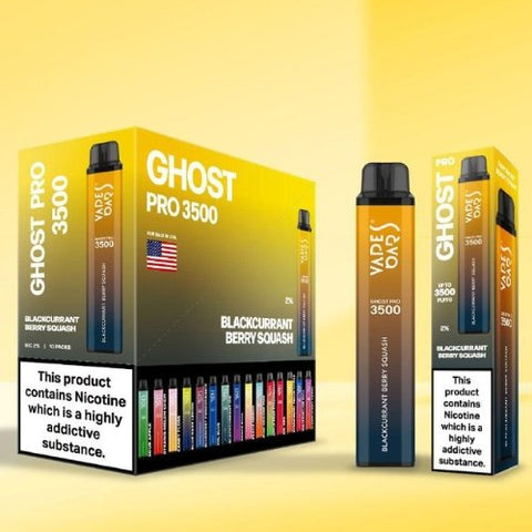 Ghost Pro 3500 Disposable Device | 20MG - Eliquid Base-Blackcurrant Berry Squash