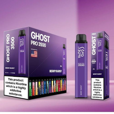 Ghost Pro 3500 Disposable Device | 20MG - Eliquid Base-Berry Burst