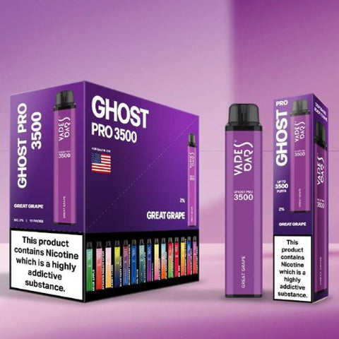Ghost Pro 3500 Disposable Device | 20MG - Eliquid Base-Great Grape