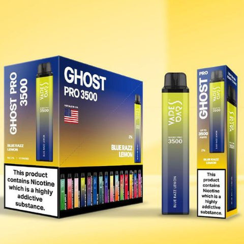 Ghost Pro 3500 Disposable Device | 20MG - Eliquid Base-Blue Razz Lemon