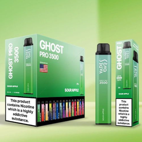 Ghost Pro 3500 Disposable Device | 20MG - Eliquid Base-Sour Apple