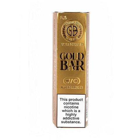 Gold Bar 600 Puff Disposable Vape Pod Device 20MG - Eliquid Base-Blueberry Ice
