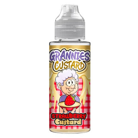 Grannies Custard Shortfill 100ml E-Liquid - Eliquid Base-Strawberry Custard