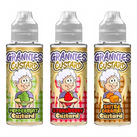 Grannies Custard Shortfill 100ml E-Liquid - Eliquid Base-Banana Custard
