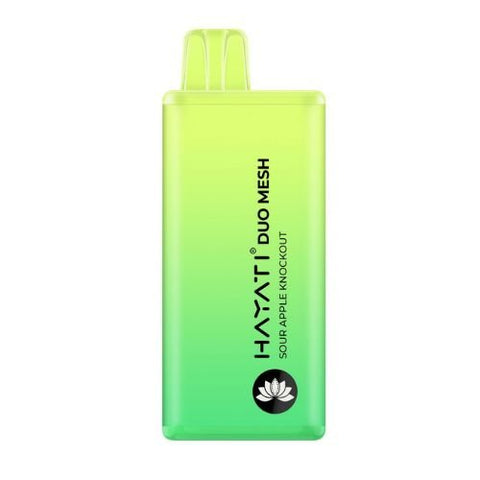 Hayati Duo Mesh 7000+ Puffs Disposable Vape - Pack of 3 - Eliquid Base-Sour Apple Knockout