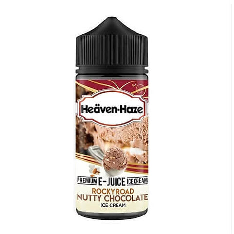 Heaven Haze Shortfill 100ml E-Liquid - Eliquid Base-Rocky Road Nutty Chocolate