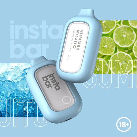 Insta Bar 5000 - 0MG Disposable Vape Pod Device | NO NICOTINE ( PACK OF 10 ) - Eliquid Base-Summer Mojito