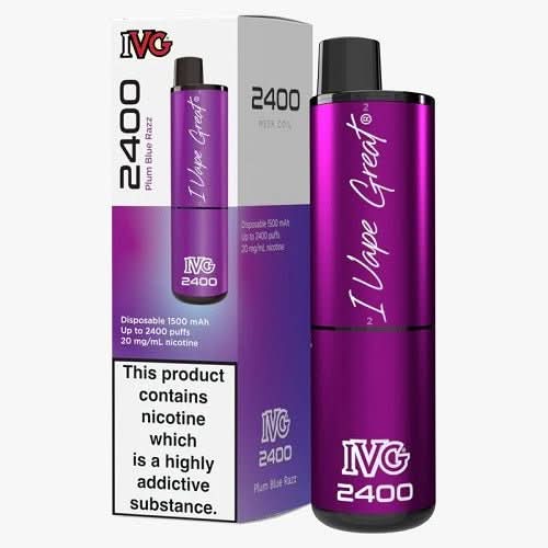 IVG 2400 Disposable Vape Device -Plum Blue Razz