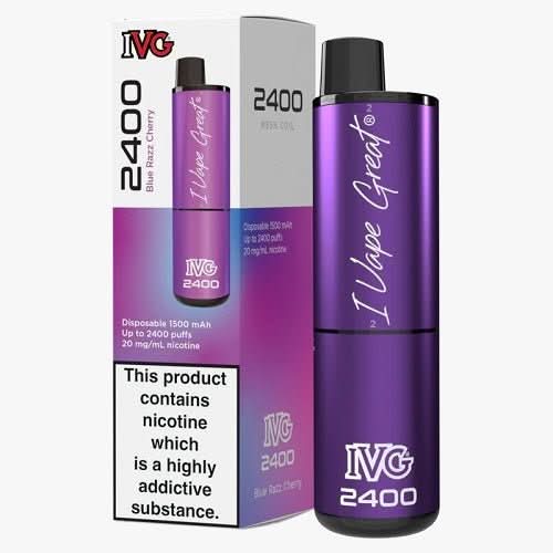 IVG 2400 Disposable Vape Device -Blue Razz Cherry