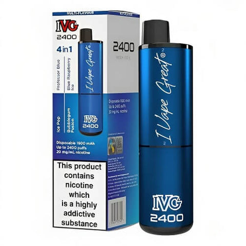 IVG 2400 Disposable Pod Device - 20MG - Eliquid Base-Blue Edition