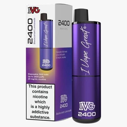 IVG 2400 Disposable Vape Device -Blackcurrant Lemonade