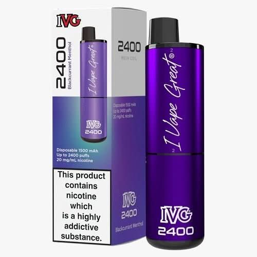 IVG 2400 Disposable Vape Device -Blackcurrant Menthol