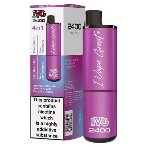 IVG 2400 Disposable Vape Device -Plum Edition