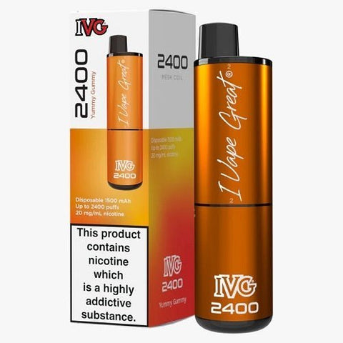 IVG 2400 Disposable Pod Device - Pack of 3 - Eliquid Base-Yummy Gummy