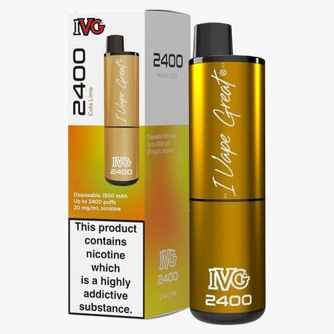 IVG 2400 Disposable Pod Device - Pack of 3 - Eliquid Base-Cola Lime
