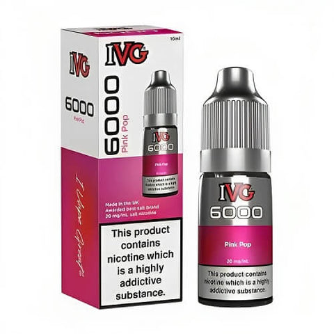 IVG 6000 10ml E-Liquid - Pack of 10 - Eliquid Base-Pink Pop