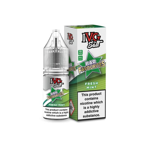IVG Salts 10ml IVG Bar Favourites - Pack of 10 - Eliquid Base-Fresh Mint
