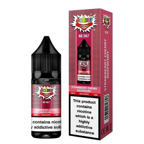 Joker Nic Salt 10ml E-liquid - Pack of 10 - Eliquid Base-Strawberry Cherry Raspberry