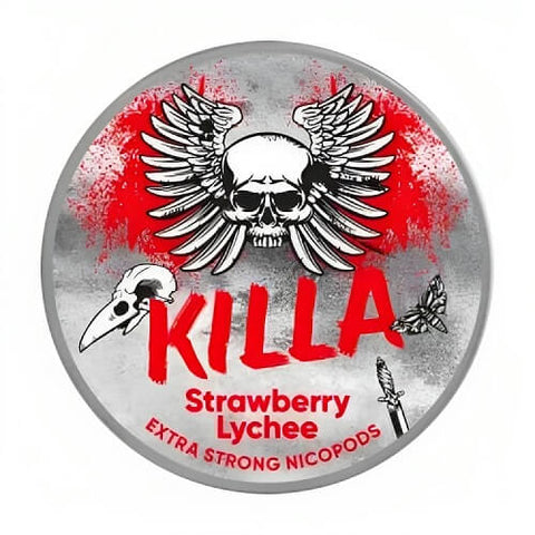 Killa Nicopods Nicotine Pouches - Eliquid Base-Strawberry Lychee