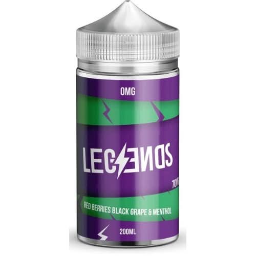 Legends Shortfill E-Liquid 200ml - Red Berries Black Grape & Menthol