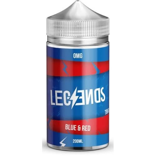 Legends Shortfill E-Liquid 200ml - Blue & Red