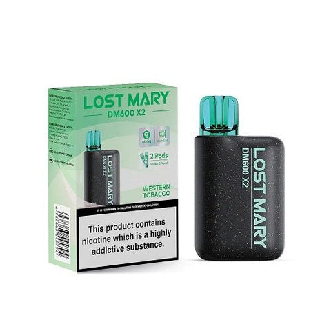 Lost Mary DM600 Disposable Pod Device - 20MG - Eliquid Base-Western Tobacco