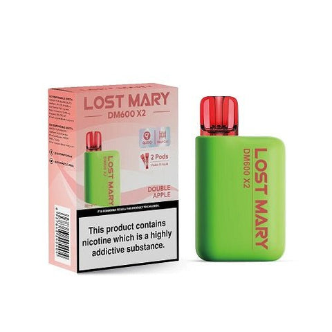 Lost Mary DM600 Disposable Pod Device - 20MG - Eliquid Base-Double Apple