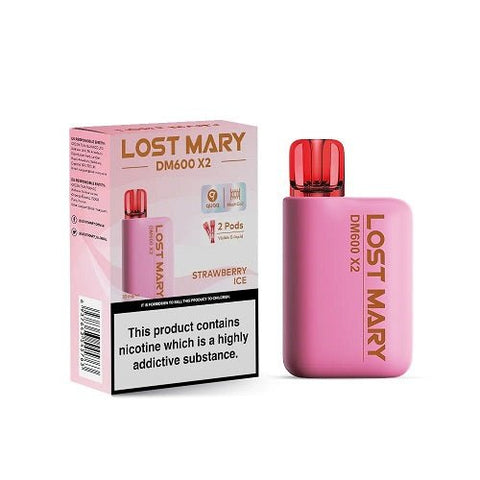 Lost Mary DM600 Disposable Pod Device - 20MG - Eliquid Base-Strawberry Ice